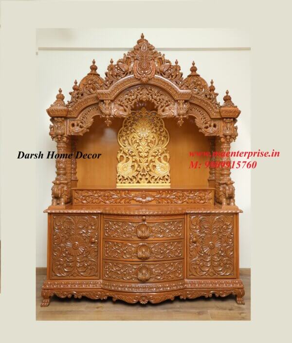 Handicraft wooden temple