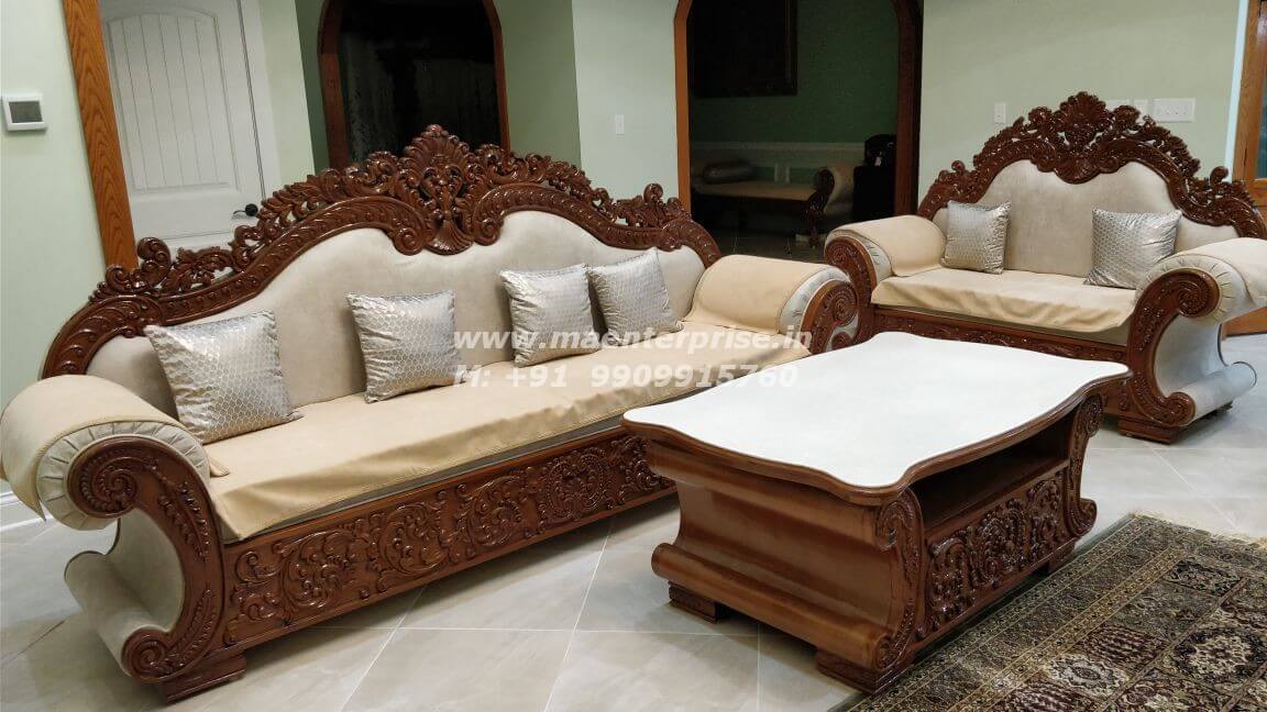 indian wooden sofa set design