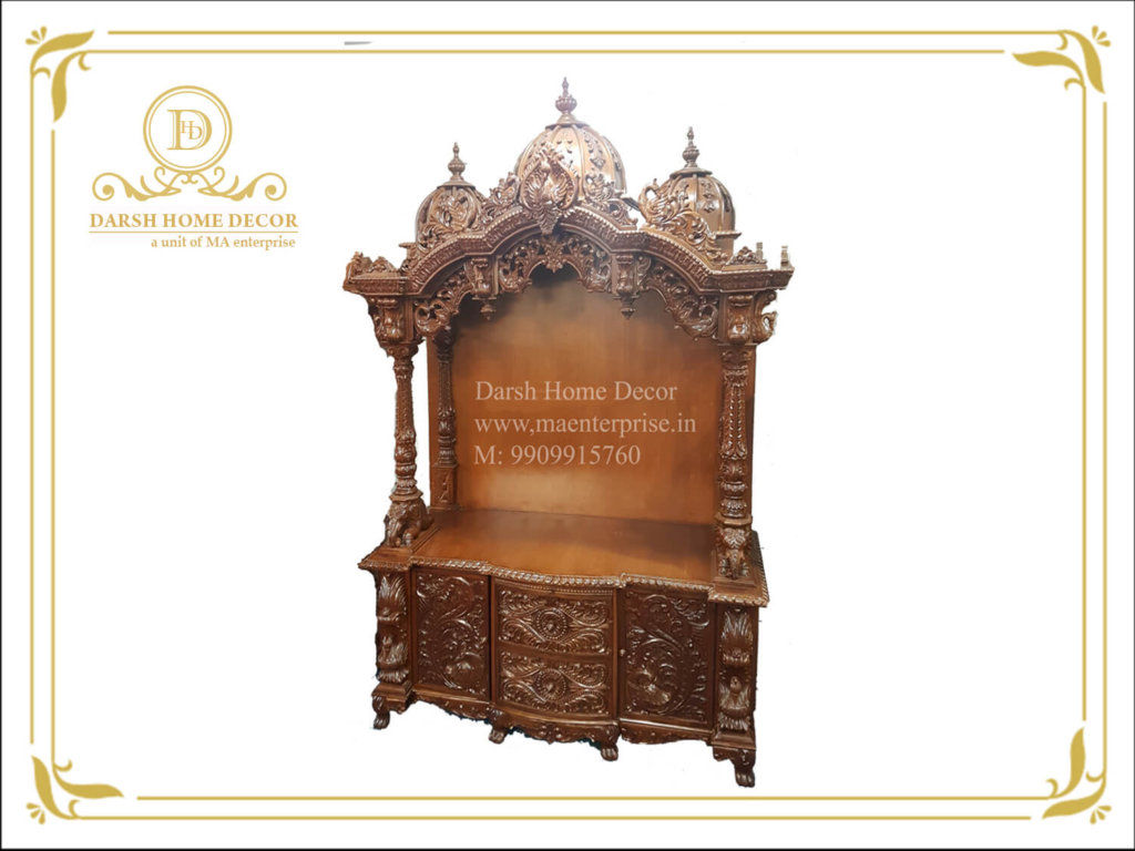 Iskcon Wooden Temple Altar for Home for home pooja